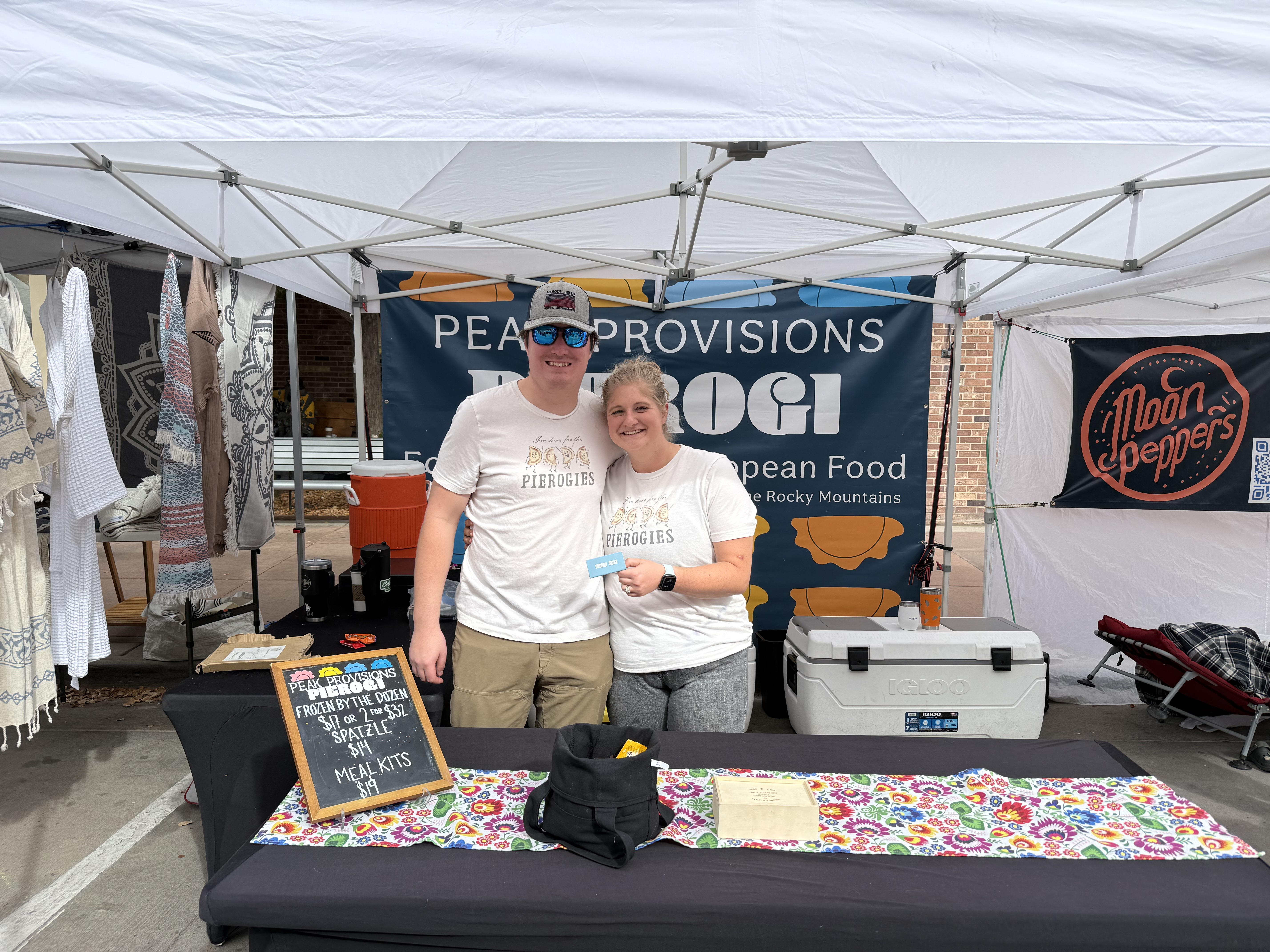 Us at the farmers's market